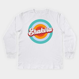 Color Circle With Name Shakira Kids Long Sleeve T-Shirt